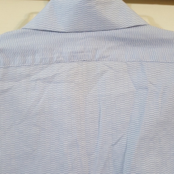 Men's Express Blue & White Button Down. Sz Med. - Picture 4 of 6